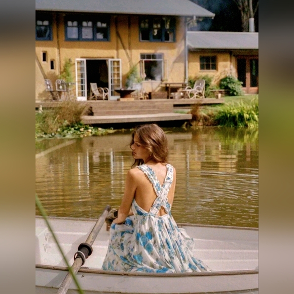 Spell and the Gypsy Collective Rose Garden Strappy Soirée Gown Midi dress (NWT) - Picture 7 of 11